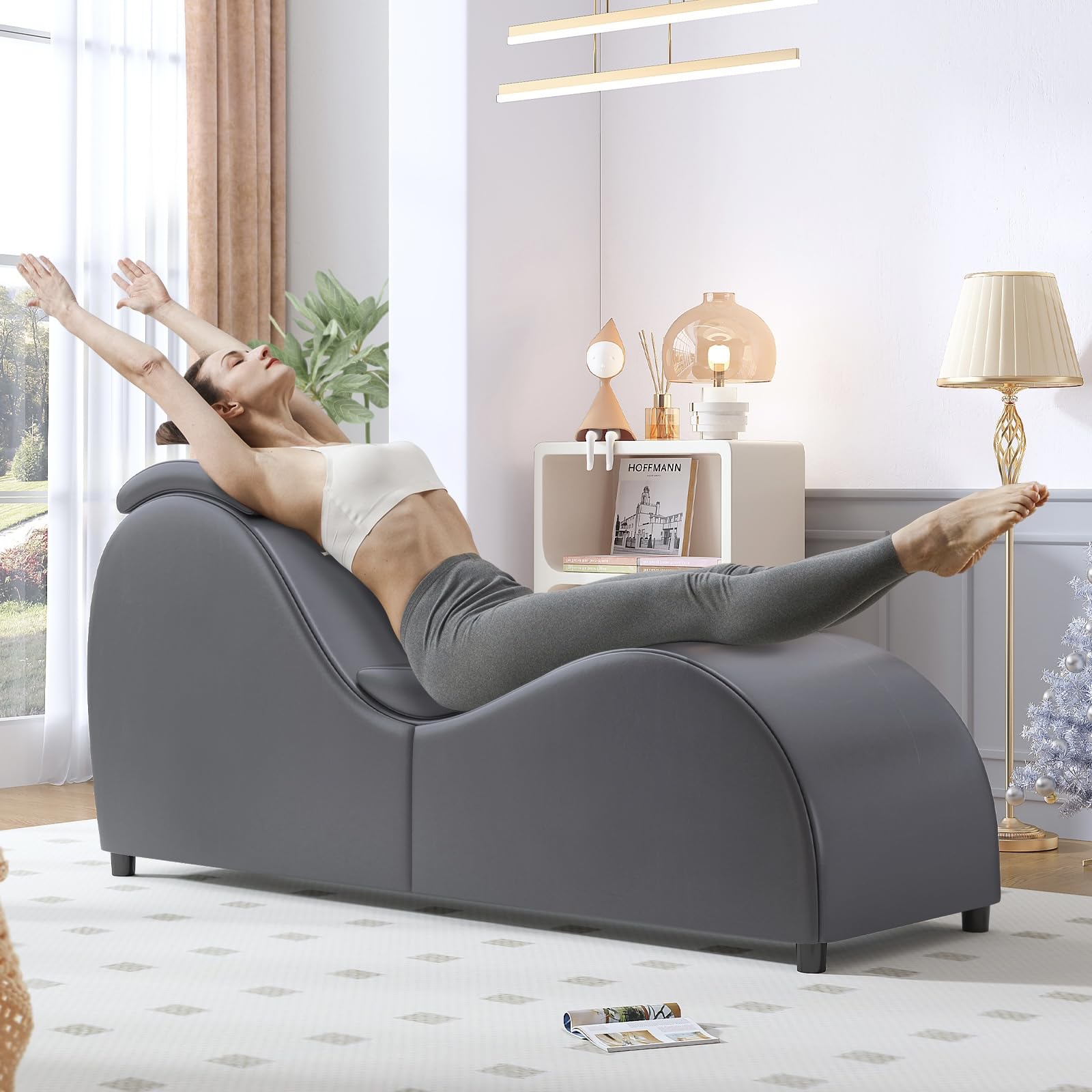 Amazon.com: ZAFLY Curved Yoga Chair, Sleek Chaise Lounge for