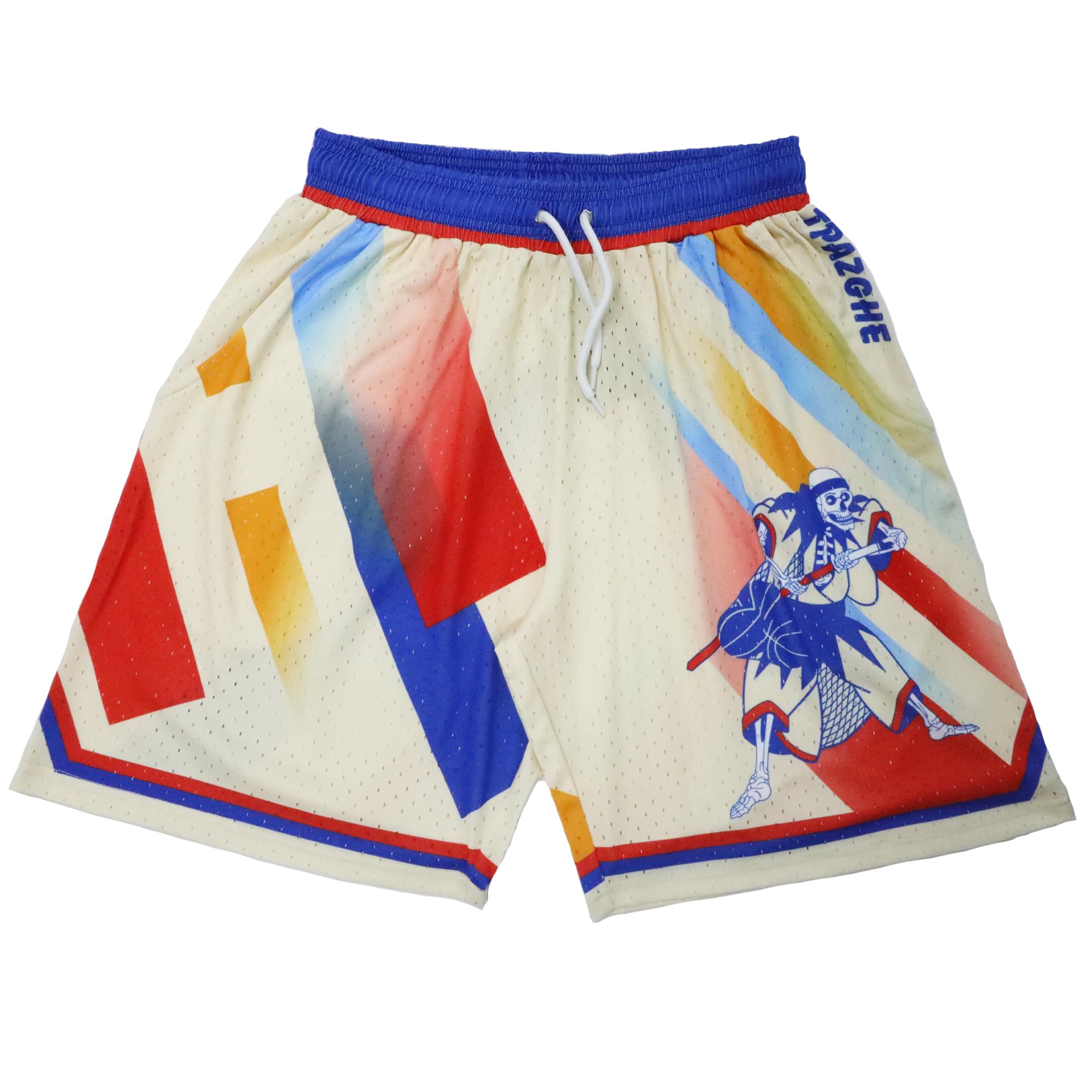 Mens Cool Graphic Sport Athletic Shorts Light Weight Mesh Workout Training Drawstring Basketball Shorts