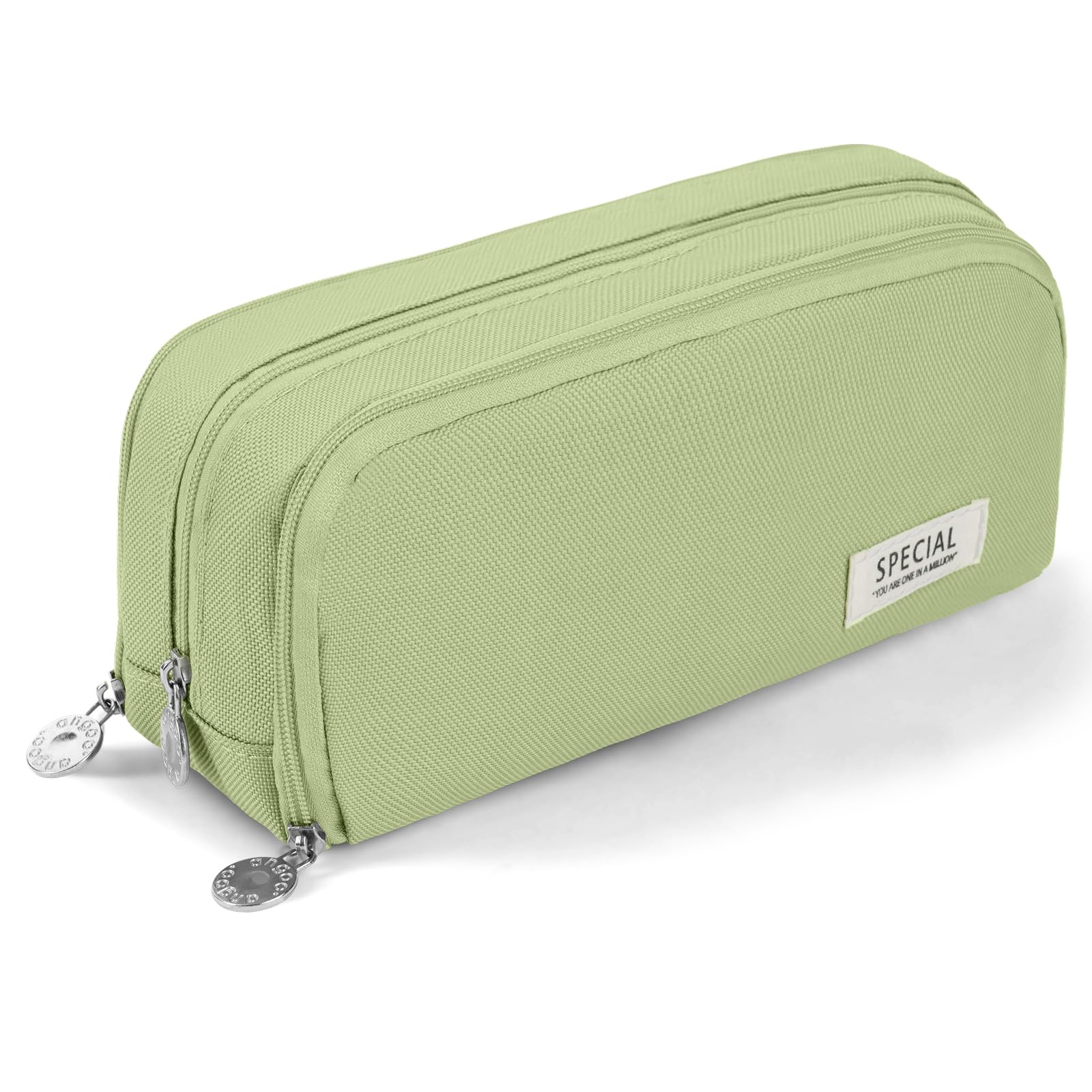OFFCUP Pencil Case for Large Capacity Green Stationery Pencils Case Bag, Durable Shell Pen Maker Pencil Pouch