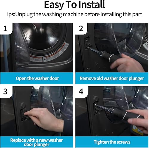 Miniatura 5 de W11316914 - Llave de puerta compatible con Whirlpool Maytag Amana Inglis Washer WFW5620HW0 WFW6620HC0 WFW6620HW0, piezas de repuesto W10921697