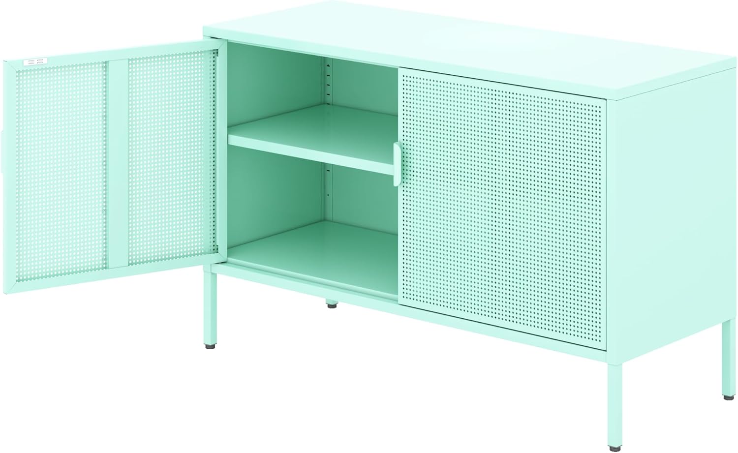 Metal Storage Locker Cabinet, Adjustable Shelves Free Standing Sideboard Steel Cabinets for Office,Home
