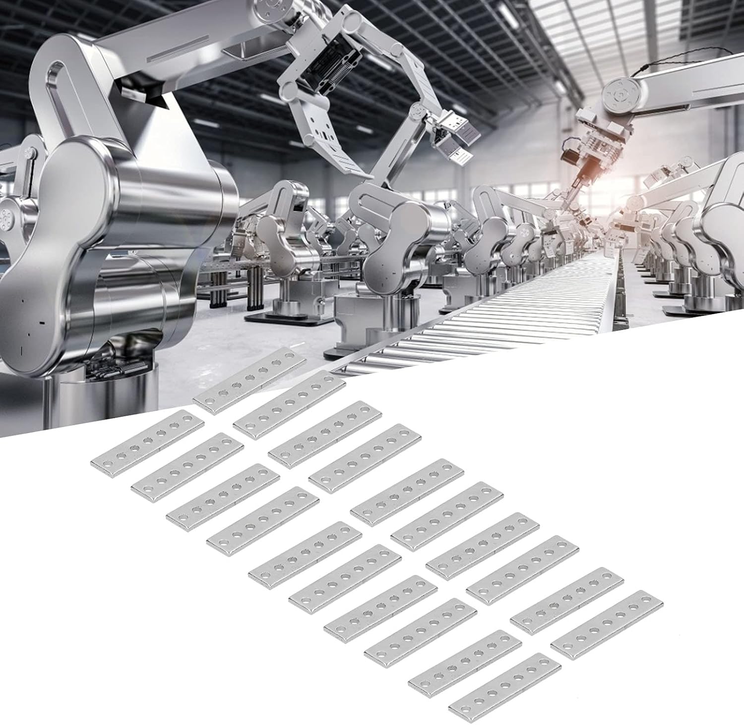 20Pcs Flat Bracket Galvanized, Industrial Hardware Braces & Joist Hangers Steel Metal Mending Plates Straight Braces Repair Plates for Furniture Corner Repair Fixing : Industrial & Scientific