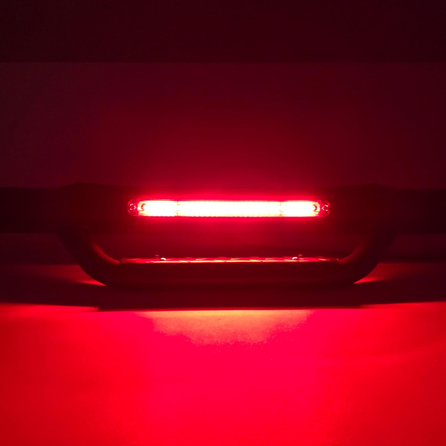 LEDIN 36" L x 6.5" H Towing Hitch Step Bar Drop Step 2" Receiver Black Red LED Brake Stop Light Bar Rear Bumper Guard Anti Slip Pad Universal Truck RV Trailer