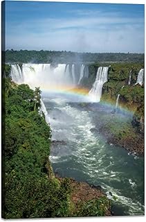 Canvas Wall Art for Living Room Iguazu Falls the Border and Argentina Framed Prints Poster for Bedroom Bathroom Decor Painting Home Wall Artwork 20x30 Kitchen