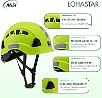 Vista 15 de Hard Hats Construction Safety Helmet Adjustable Vented Work Helmet ANSI Z89.1 Approved OSHA Hard Hat