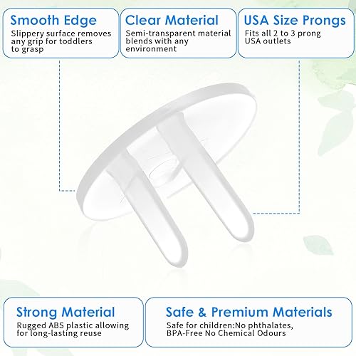 Miniatura 5 de Juego de 200 tapas de enchufes a prueba de granel, para enchufes eléctricos, enchufe fácil de instalar, resistente, seguro, kit de prueba para