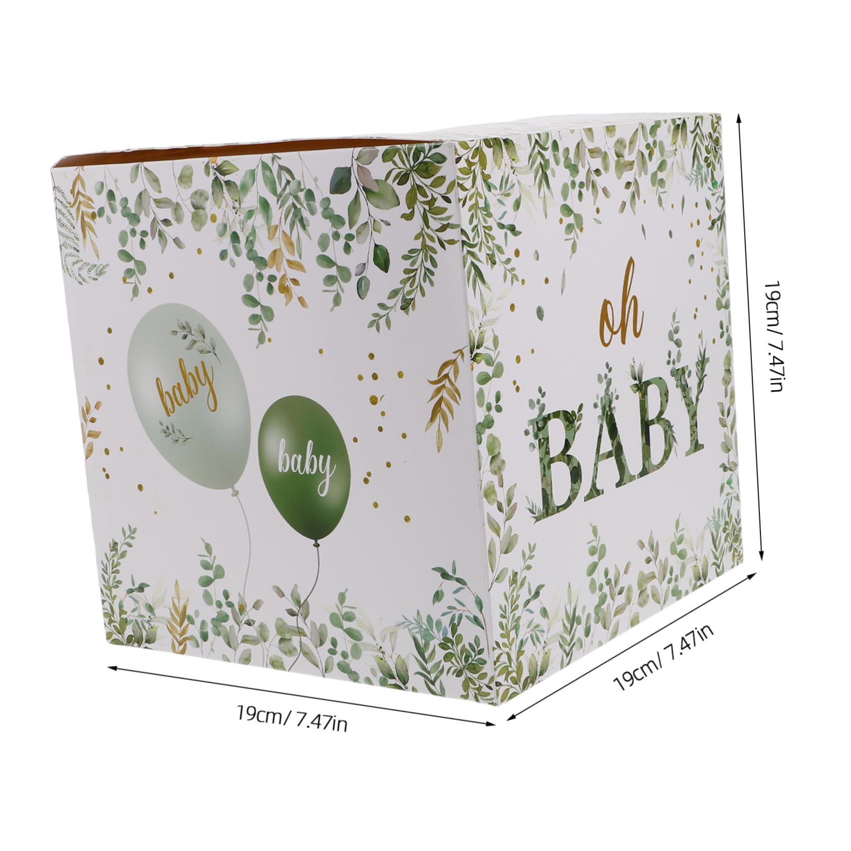 PRETYZOOM Greenery Diaper Raffle Game with Wish Cards and Sign Box for Decorations Tickets Included Elegant Leaf Design for Memorable Celebrations