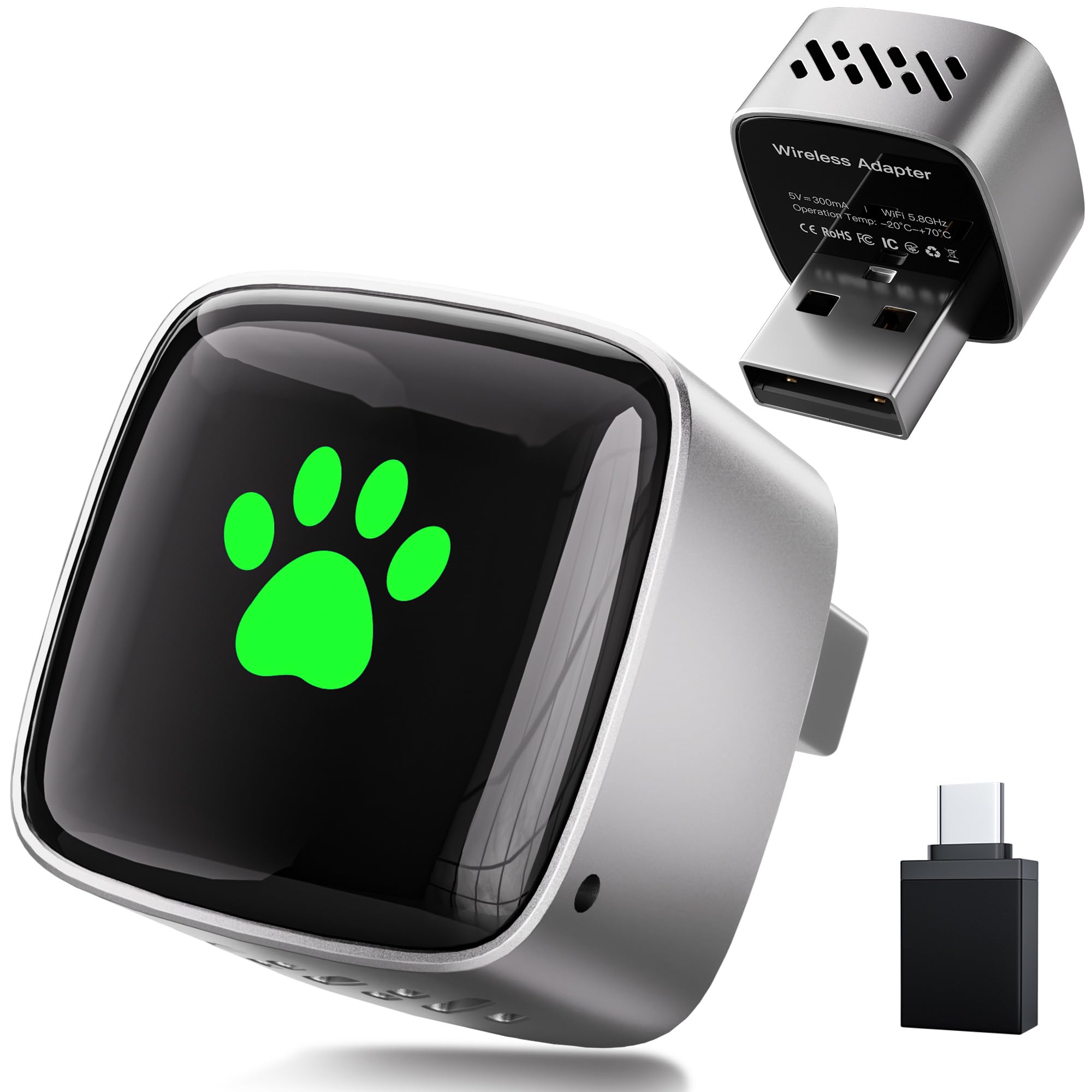 Wireless CarPlay Adapter für Apple 2026 Upgrade, Wired zu Wireless CarPlay, USB & Type-C Dual-Port, Plug & Play, Mini & Stabil, kompatibel mit iPhone iOS 10+/Android Auto, über 1K+ Automodelle ab 2016