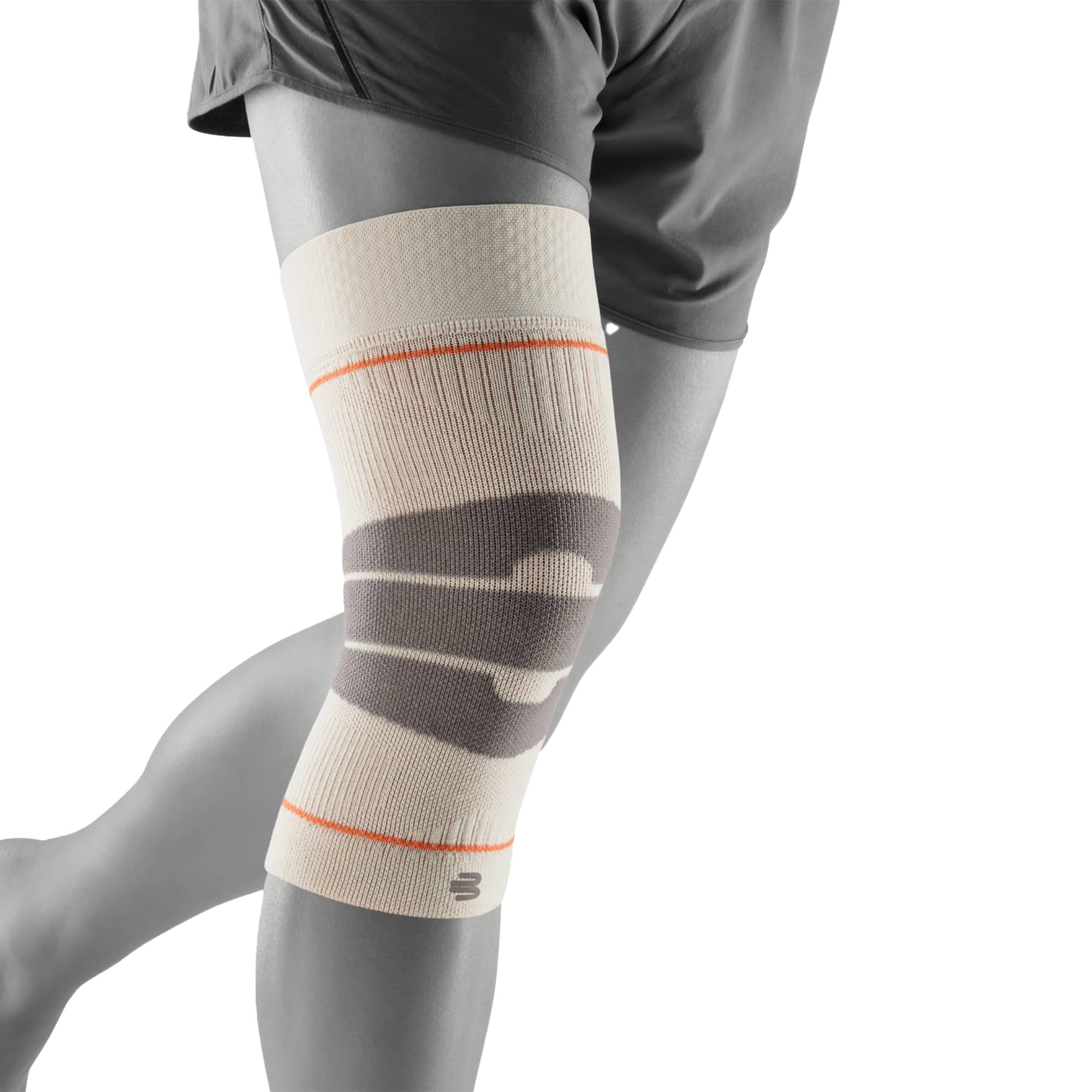 BAUERFEIND Ginocchiera per escursionismo "Outdoor Compression Knee Support", 1 ginocchiera unisex per attrezzatura da trekking, indossabile a destra e a sinistra, fascia da escursionismo con lana