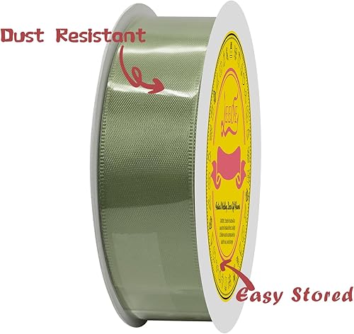 Miniatura 1061 de Cinta de satén verde esmeralda de doble cara de 1-1/2 pulgadas x 50 yardas, cinta de poliéster verde esmeralda para envolver regalos, muy adecuada