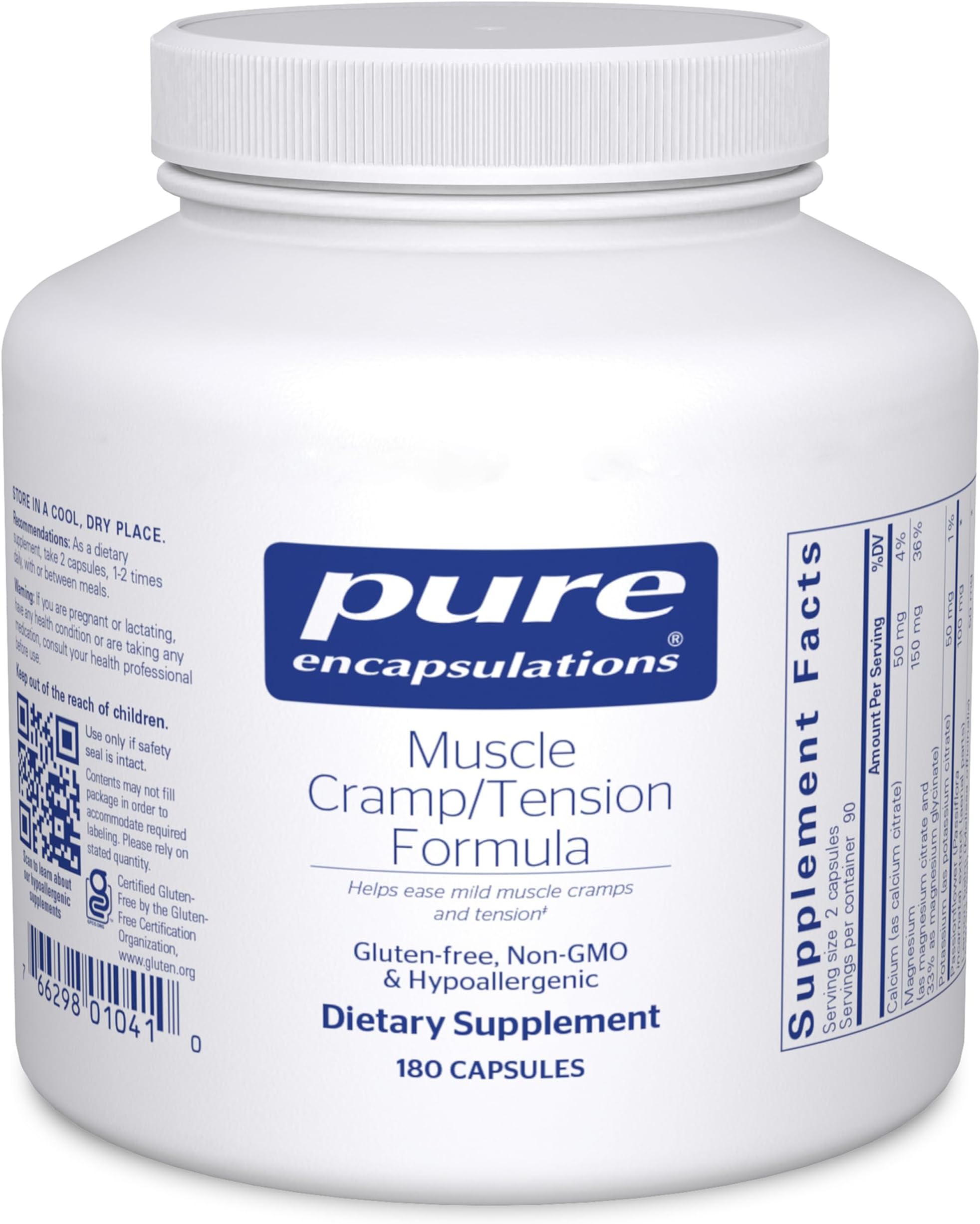 Pure Encapsulations Muscle Cramp/Tension Formula, 180 Capsules
