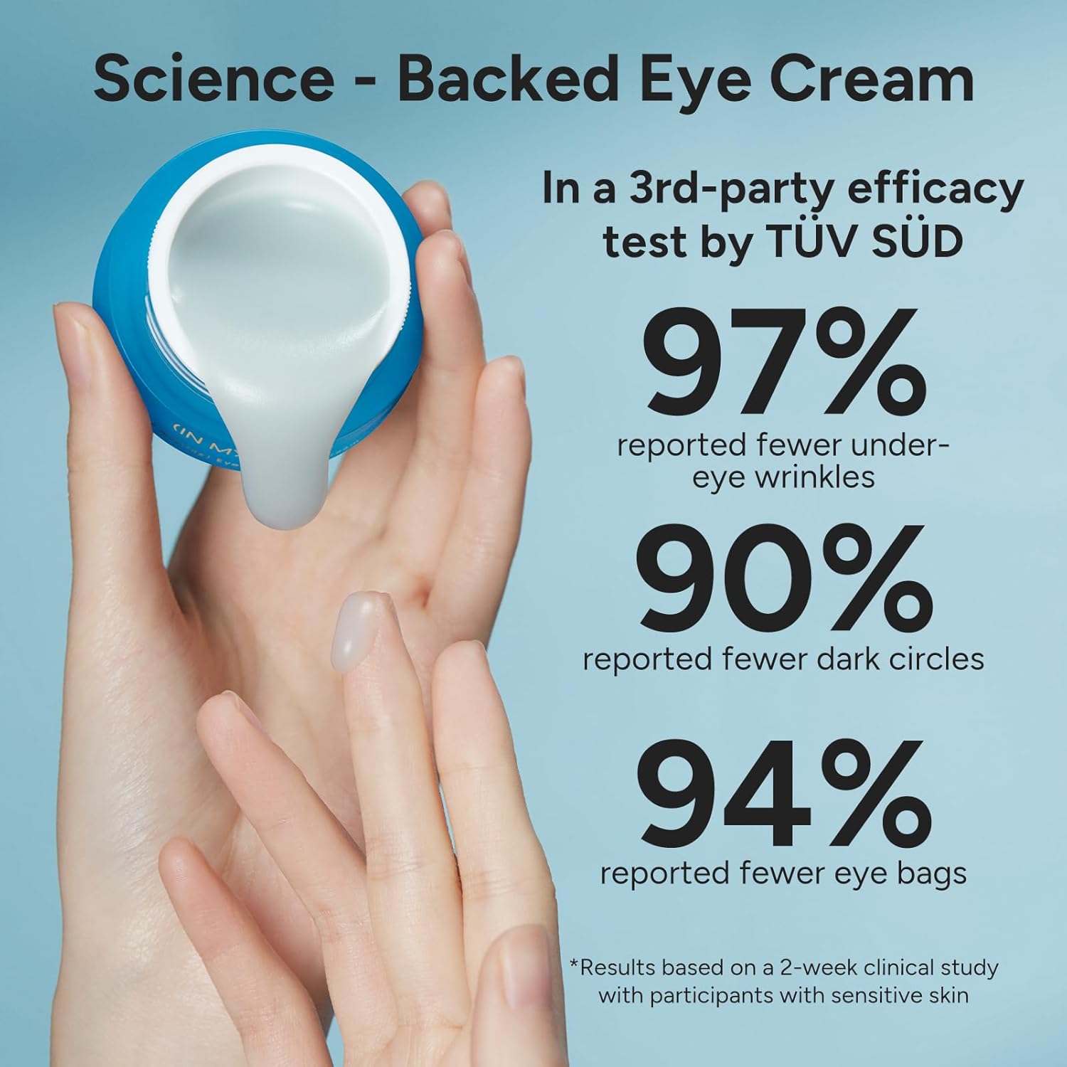 In My Eyes Eye Repair Gel Cream - Under Eye Cream with Caffeine & Lutein, Anti-Wrinkle and Firming, Treatment to Reduce Dark Circles, Fine Lines & Puffiness, 0.5 oz. - Image 3