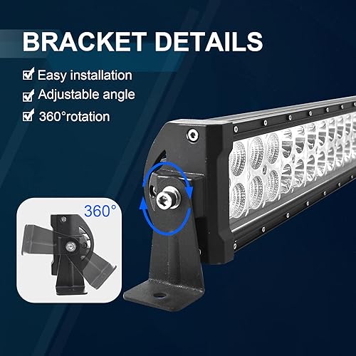 Miniatura 2 de RIGIDON Barra de luz de 50 pulgadas y 288 W, doble fila de inundación Combo 28800LM LED Barra de luz LED impermeable para conducción de barco de
