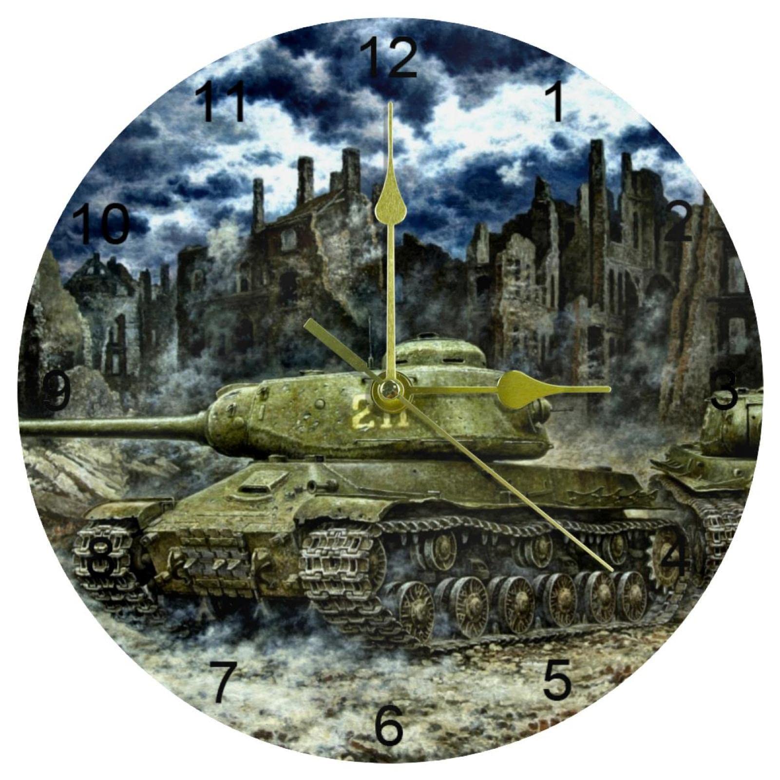 Horloge murale silencieuse de 25,4 cm idéale pour la cuisine et la maison
