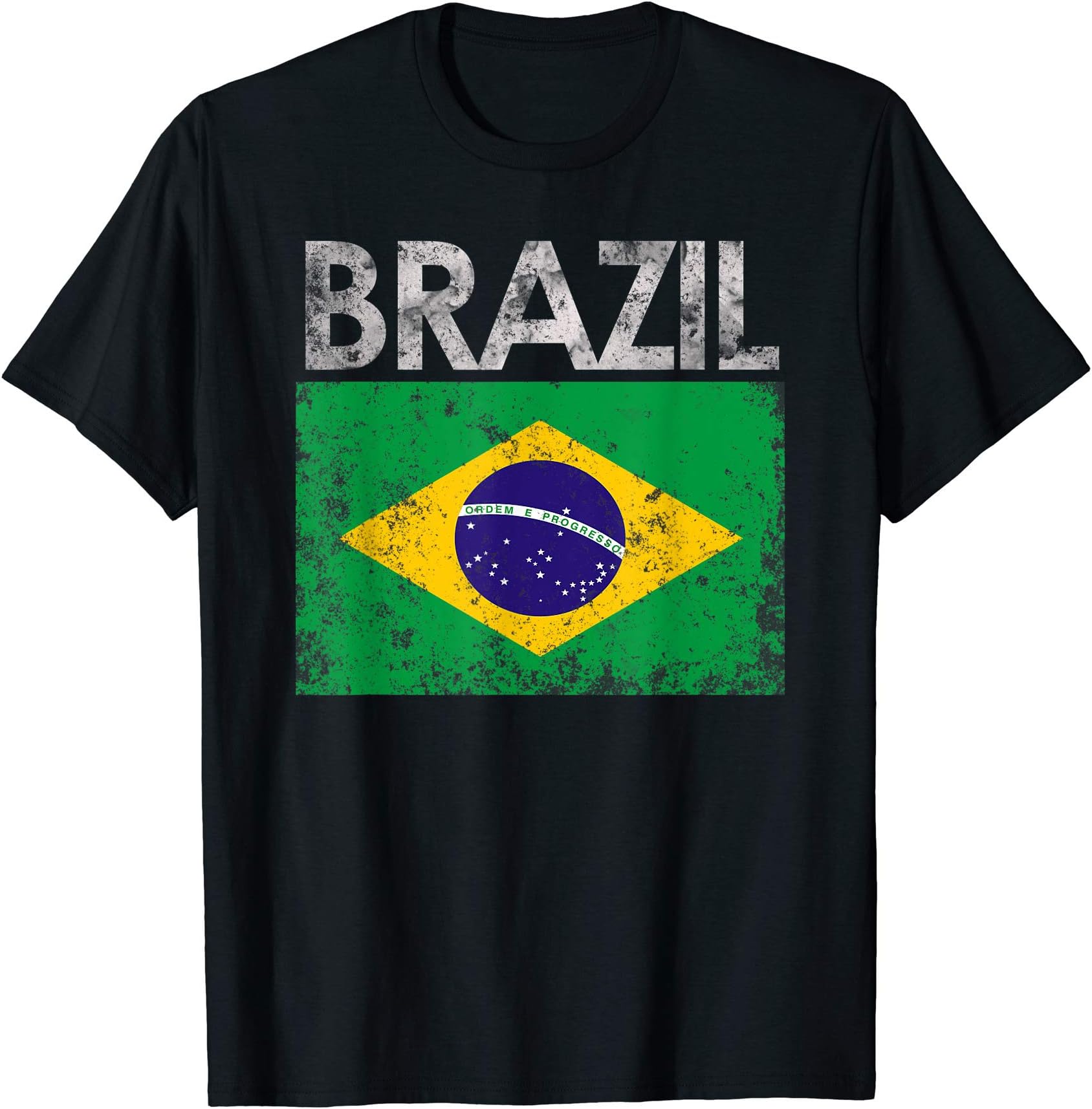 Vintage Brazil Flag Souvenir Co.Vintage Brazil Brazilian Flag Pride Gift T-Shirt