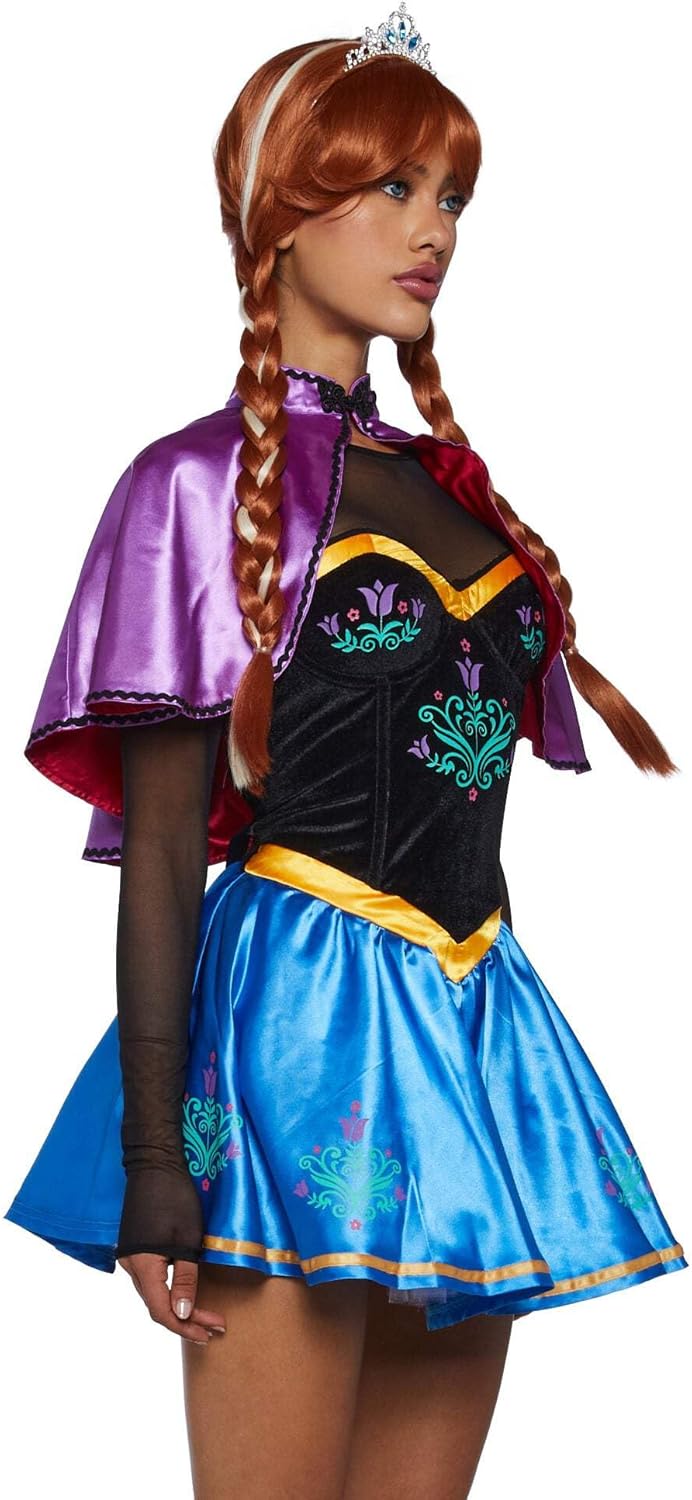 Dolls Kill Nordic Princess Costume Set by Trickz N’ Treatz – Women’s Velvet Bodice Mini Dress with Cape & Petticoat Skirt