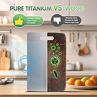 Vista 4 de Tabla de corte de titanio Katuchef, 2026 Nueva 100% Titanio Puro Tablas de cortar para cocina, Titan Cut Pro Tabla de cortar de doble cara,