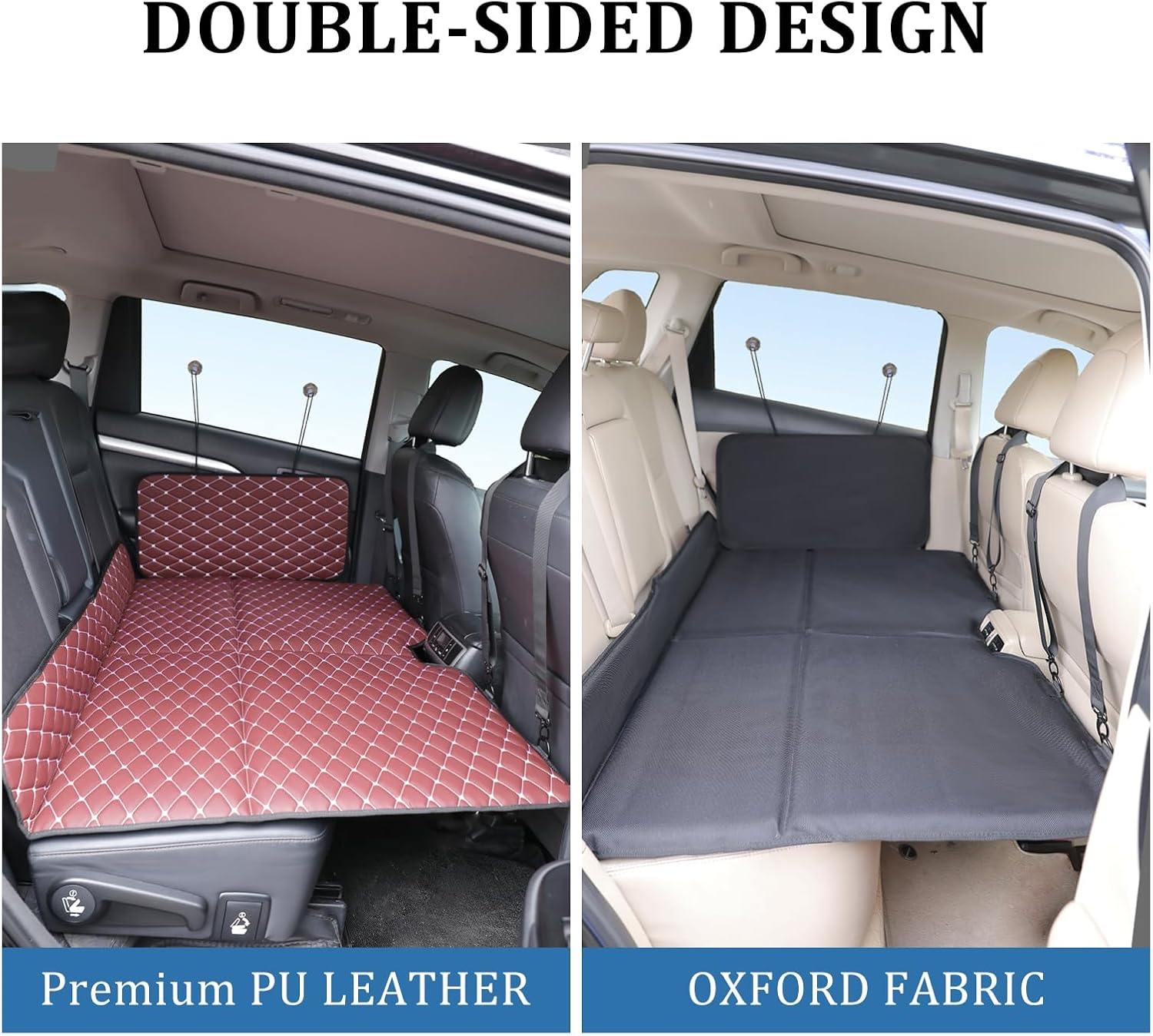 Non-Inflatable Truck Back Seat Bed Mattress, Portable Car Beds for Large Trucks, Double-Sided Folding Travel Bed F150/RAM Trucks/Toyota/Nissan