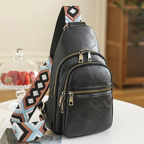 Miniatura 2 de MUNTICO Bolso bandolera para mujer, 5 piezas, bolsa de tela limpia, de piel sintética, bolsa cruzada multiusos para el pecho