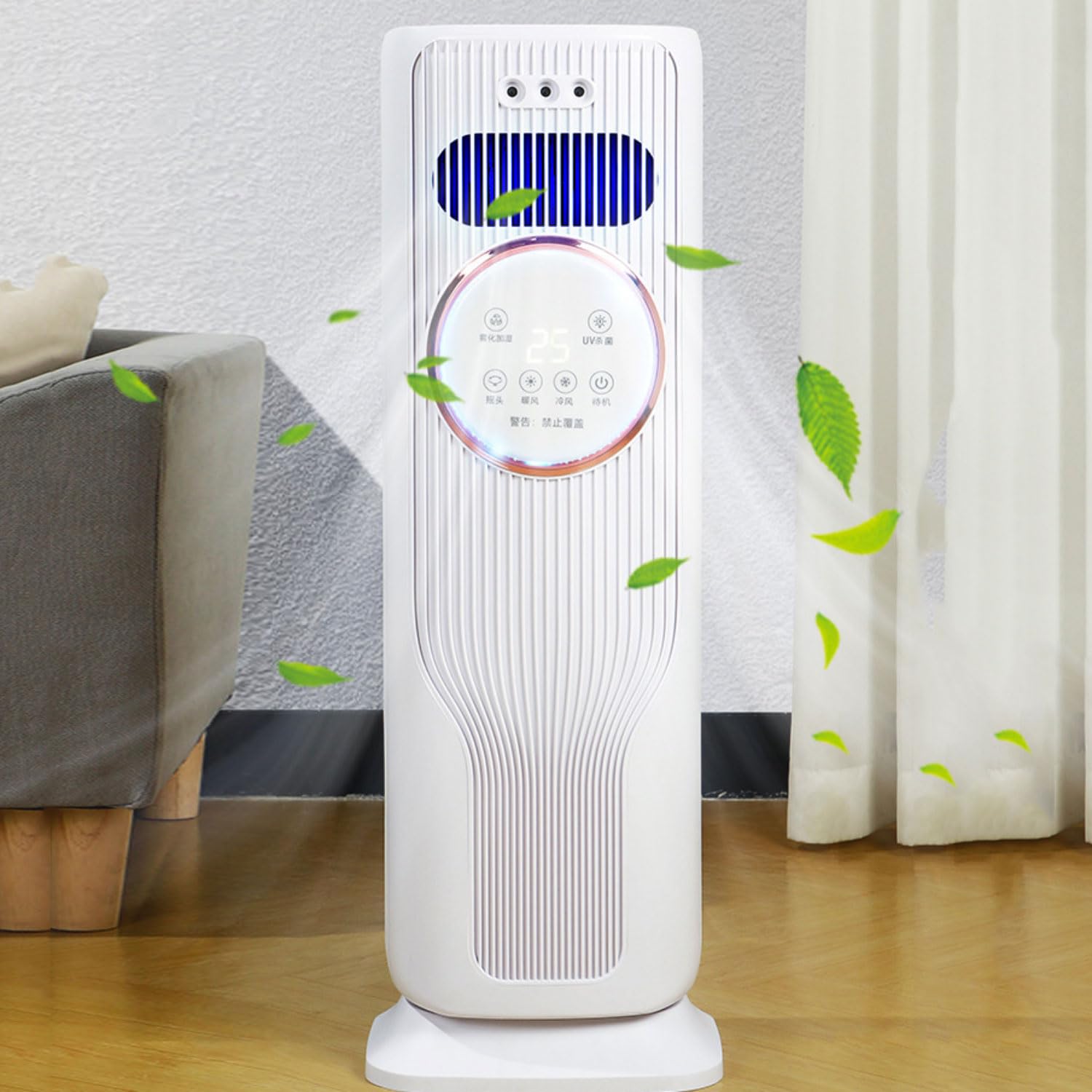 GHHVFEC Tower Fans for Bedroom Evaporative Air Cooler 180° Oscillating Fans for indoors 3Speeds 4 Modes 12H Timer LED with Touch Remote Control Quiet Bladeless Standing Floor Fan for Home Office