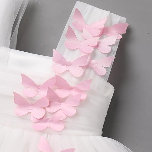 Miniatura 5 de Vestido de cumpleaños de mariposa para niñas pequeñas, vestido de tul alto y bajo de tul para bautizo, fiesta de boda, vestidos de tul para sesión