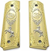 Vista 1 de Puños de repuesto Colt 1911 tamaño completo para Kimber Colt Rock Island Springfield Taurus & Clones Gold Nickel Grips