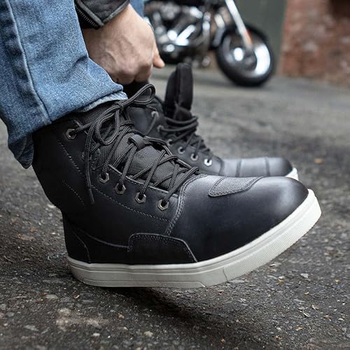 Miniatura 6 de Milwaukee Leather MBM9002 - Zapatos de equitación para hombre con cuero negro reforzado con protección de cambio  Soporte de tobillo - 10