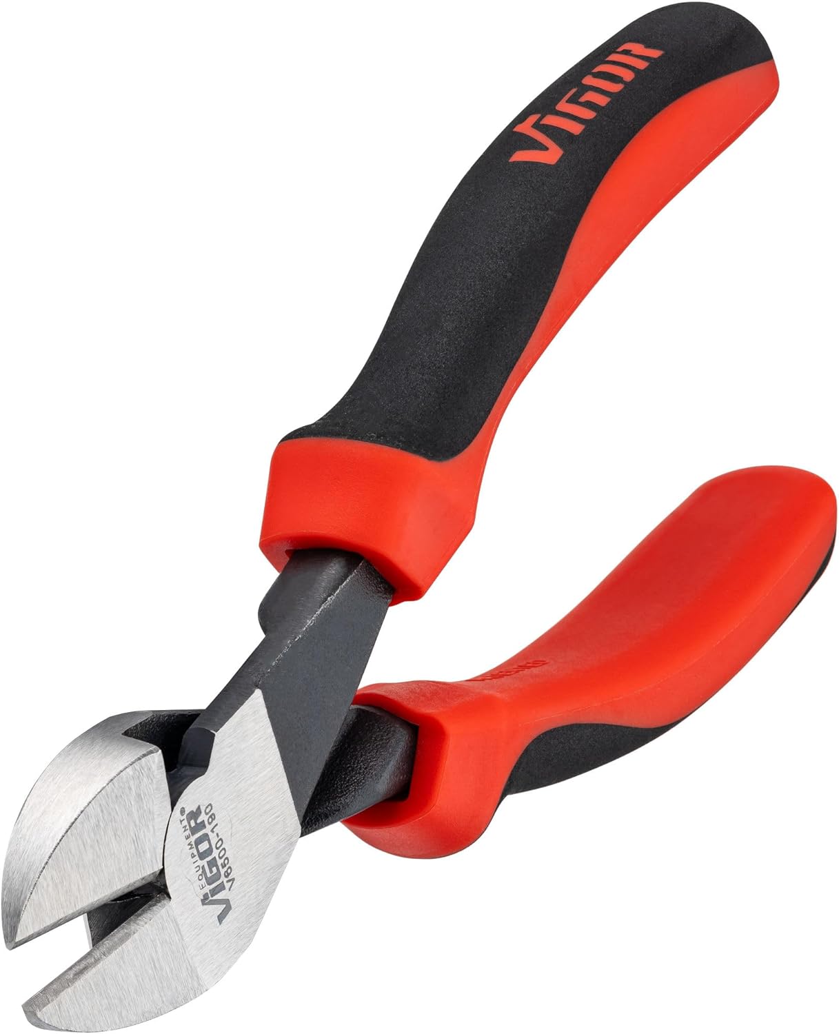 ViGOR Heavy Duty Side Cutters 190 mm V6500-190, Precision Cutting Tool for Hard Wires and Cables, Ergonomic Handle for Secure Grip and Optimal Power Transmission
