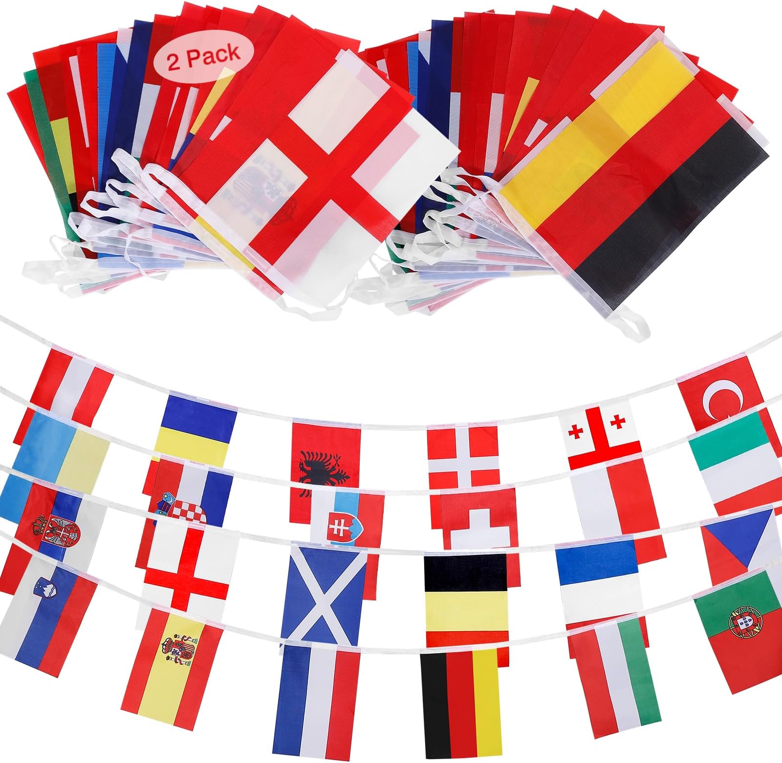 2 Pack Football Flags Bunting