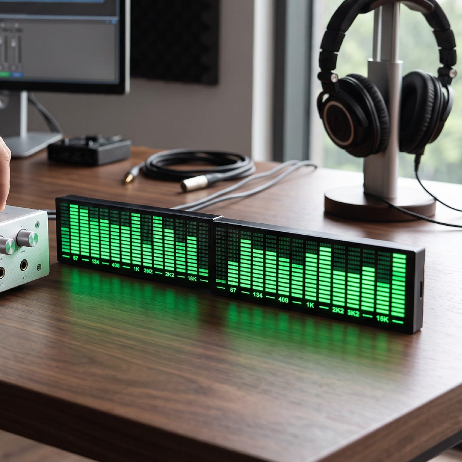 Analizator Widma Audio, Wizualizator Muzyki LED 57 Hz-16 KHz