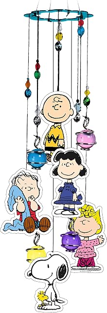 Spoontiques Peanuts Wind Chime - Outdoor Garden Décor - Decorative Chimes for Yard, Garden, Backyard and Patio Decoration