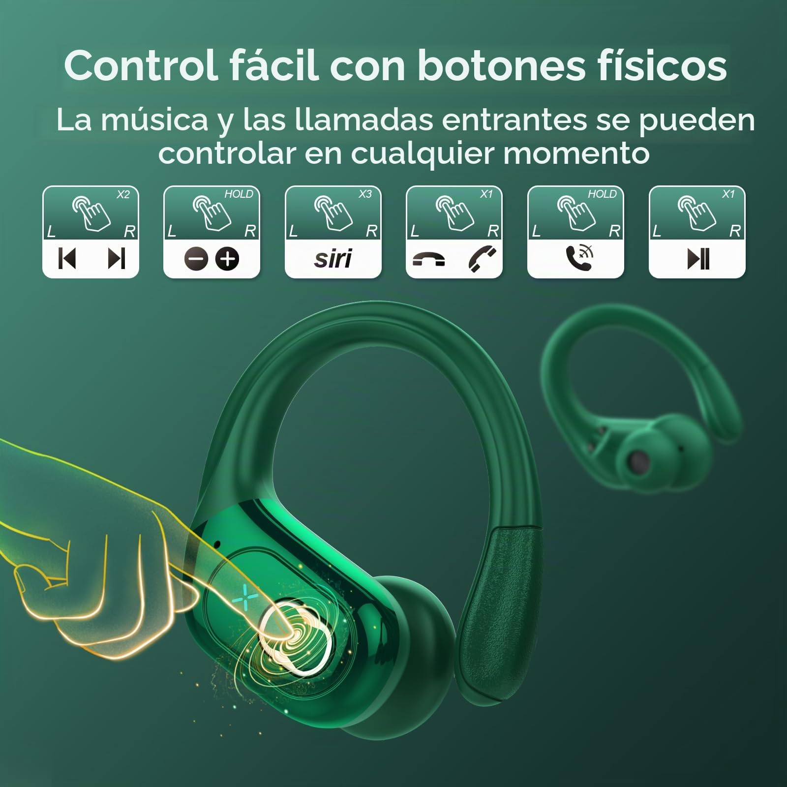 AI Auriculares Traductor en Tiempo Real(2026), 164 Idiomas y 6 Modos de Traducción, 3 in 1 AI Auriculares Traductor, Bluetooth 5.4 con ENC y App con para Viajes/Negocios/Aprendizaje/Reunirse Verde