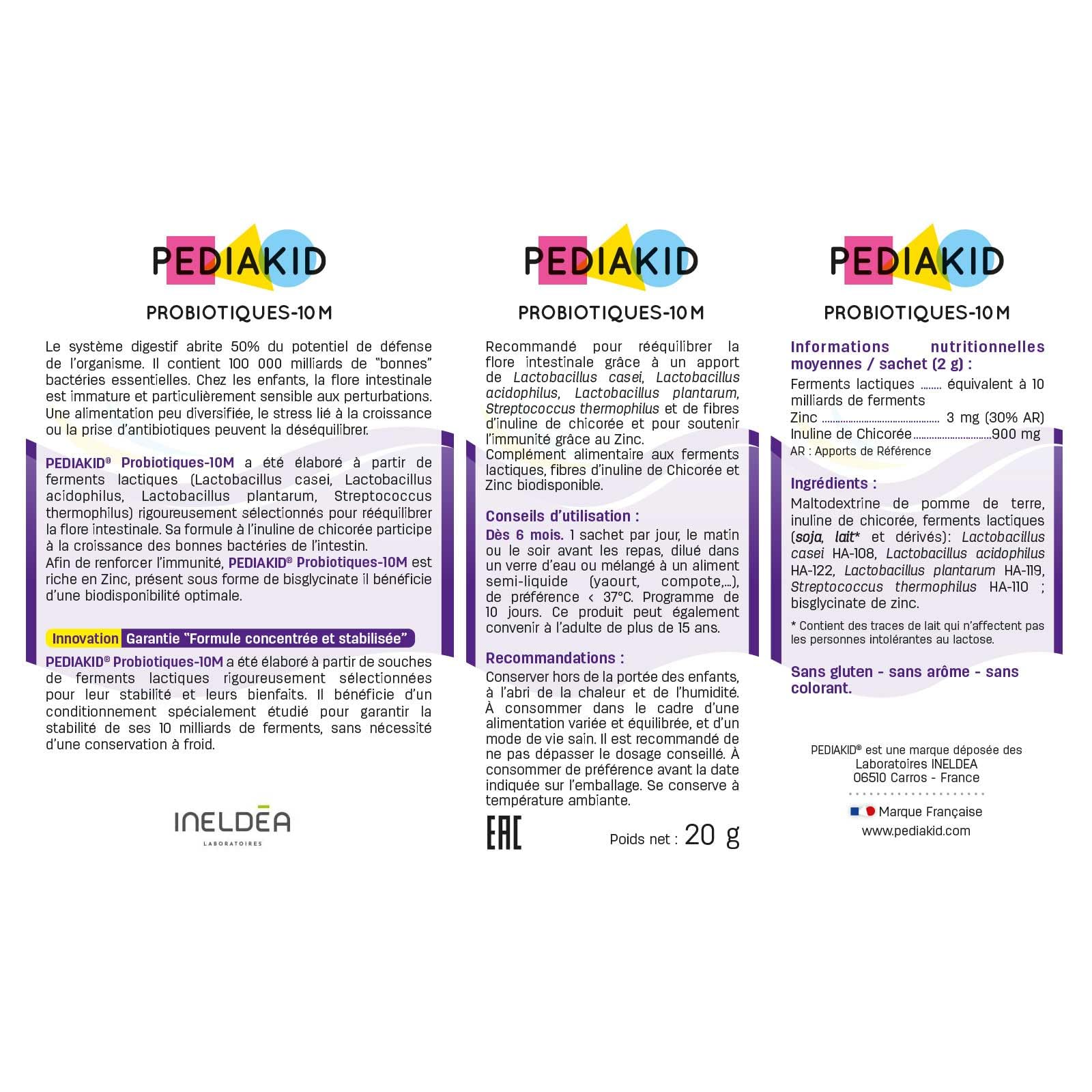 PEDIAKID - Cure Maxi Défenses- Immunité Enfant, Probiotique Flore Intestinale Enfant - Complément Alimentaire & Vitamine D3 - Soutien de l'immunité et du capital osseux - Actifs d'origine Naturelle