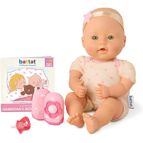 Baby Sweetheart by Battat – Bed Time 12-Inch Soft – Body Newborn Baby Doll with Easy – to – Read Story Book and Accessories