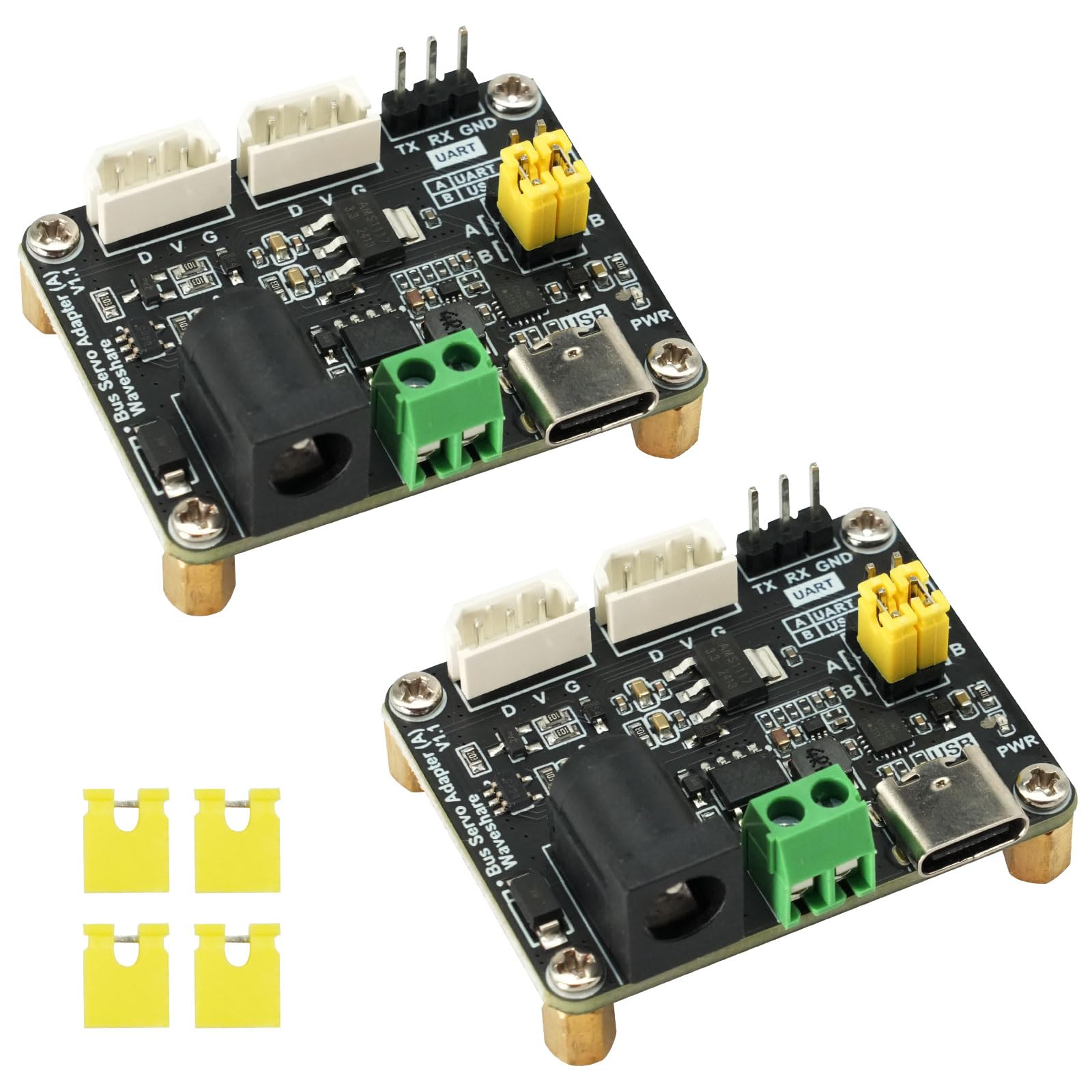 Bus Servo Driver Board pour St/SC Gamme Binghe 2 pièces Serial Bus Servo Adapter Circuits intégrés de Puissance et de Commande pour servomoteurs Support de Communication UART pour Rasp-Pi 4