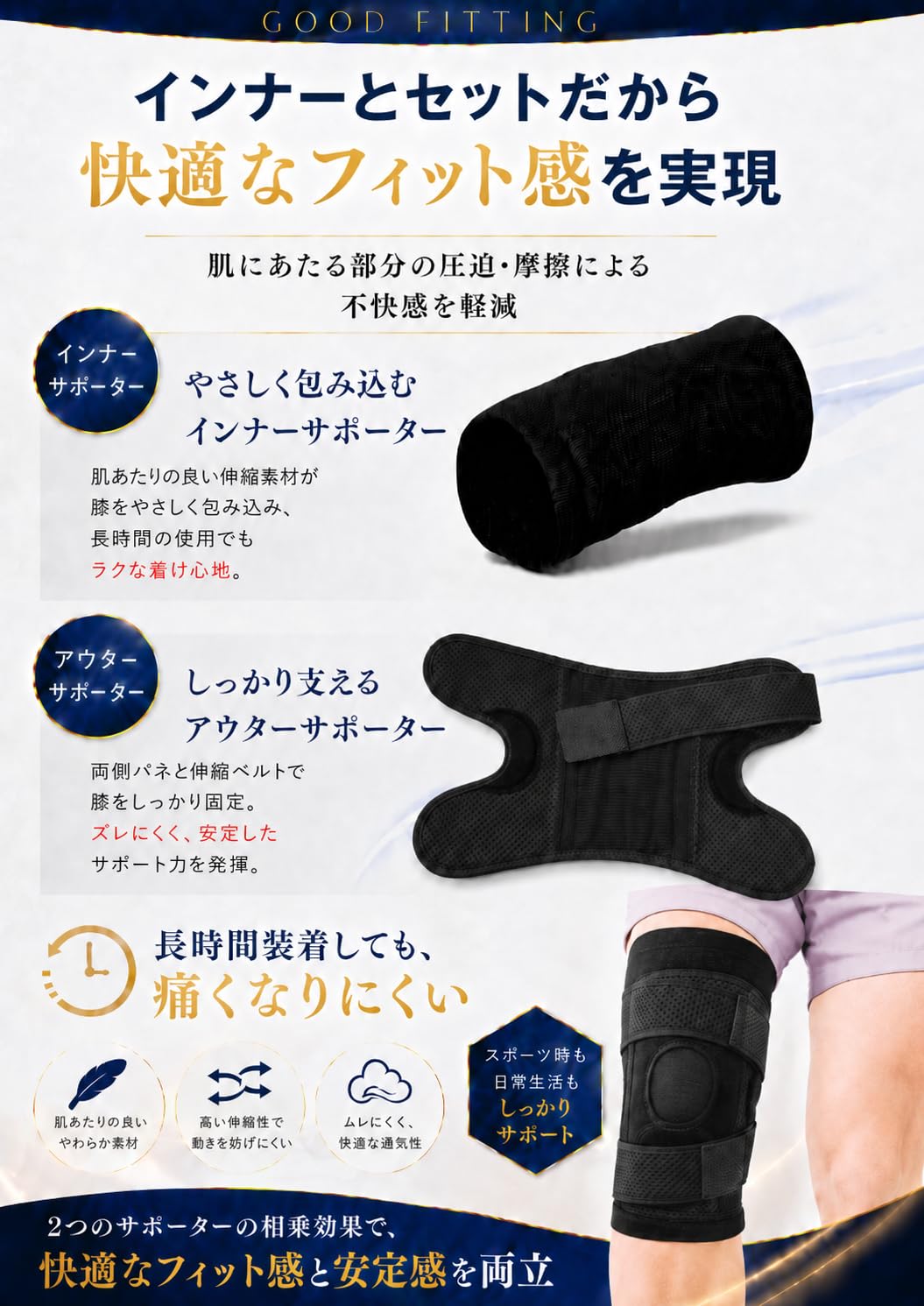 SlimForce Leg Supporter LLサイズ ロマンスシェレーヌ スリムフォース