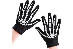 Cooraby Kids Skeleton Glow in the Dark Touchscreen Gloves