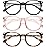 Gaoye Blue Light Blocking Glasses, Retro Round Eyewear Frame Anti Eyestrain Computer Glasses for Women Men (Black+Pink+Tea Leopard)