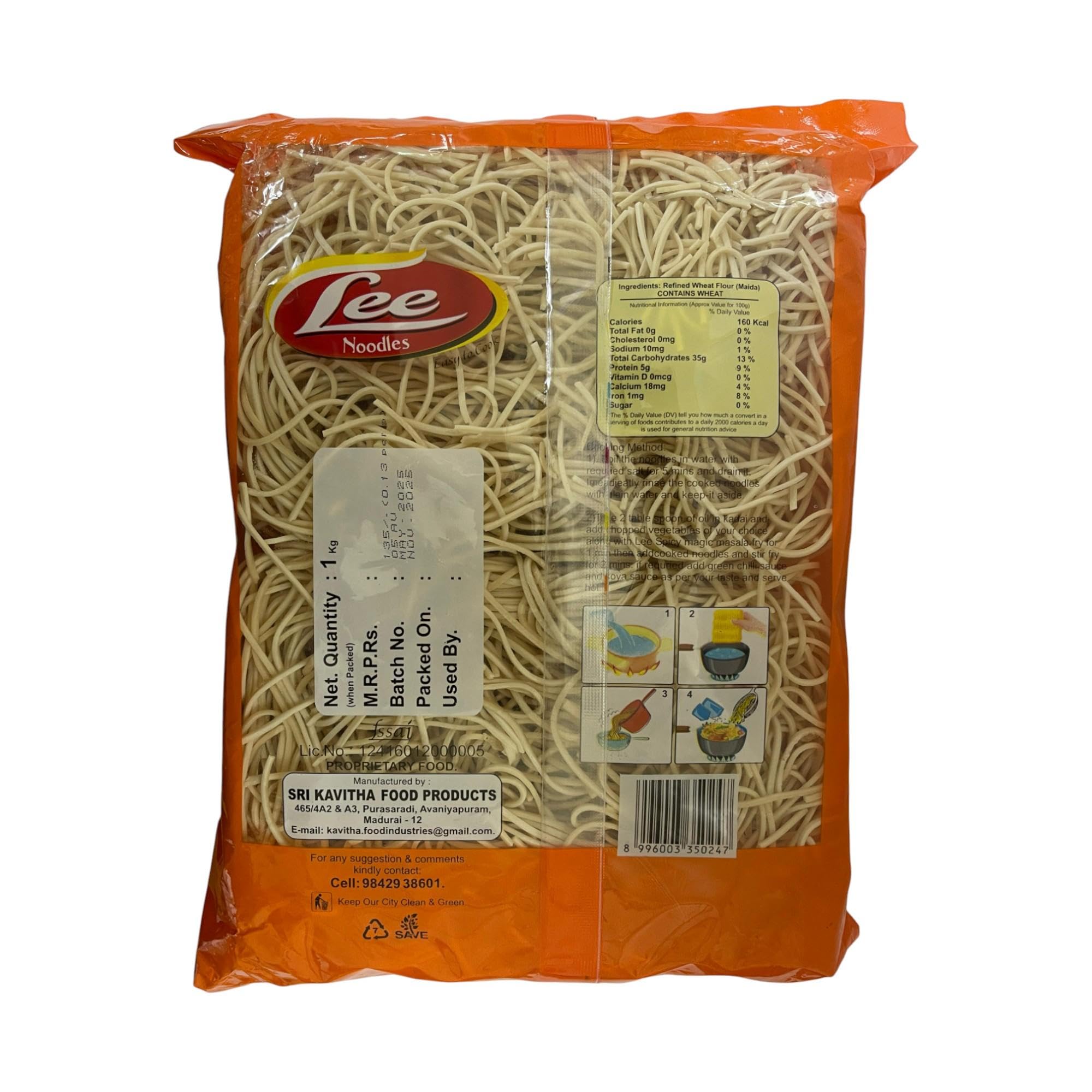 EXCEL ENTERPRISES LEE Hakka Noodles 1kg | Authentic Chinese Stir-Fry Noodles | Perfect for Chow Mein & Soups |Pack of 1-image-36