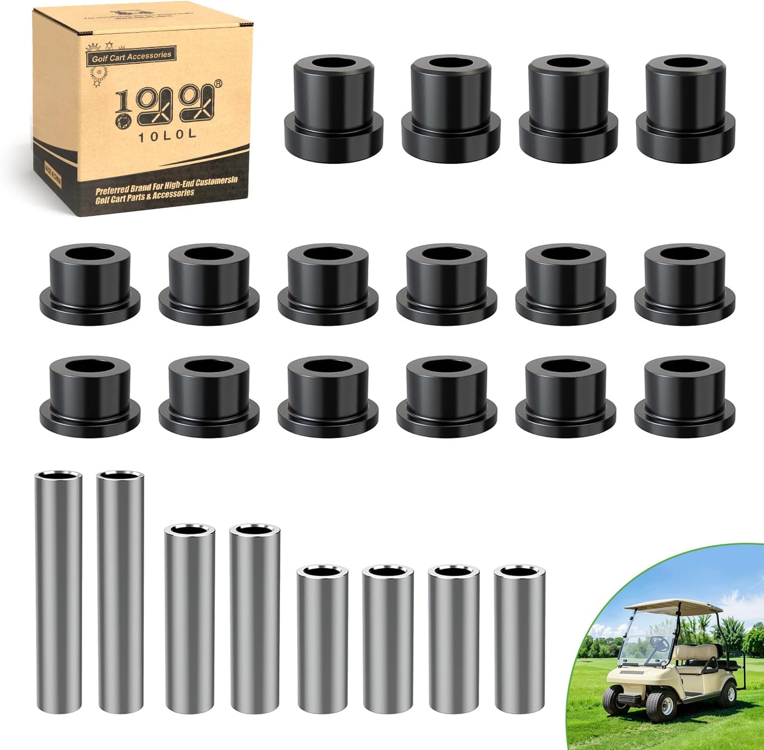 10L0L Front Leaf Spring & Upper A Arm Bushing Kit for Club Car DS Golf Cart 1992-up, Replace OEM 1016346 1016349 1016350 1012303 1015583 10L0L Front Leaf Spring & Upper A Arm Bushing Kit for Club Car DS Golf Cart 1992-up, Replace OEM 1016346 1016349 1016350 1012303 1015583