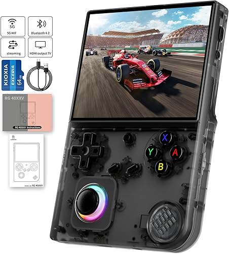 RG 40XXV - Consolas de juegos retro de mano consola de juegos retro consola de juegos portátil Linux 64-bit Sistema de pantalla IPS de 4 pulgadas