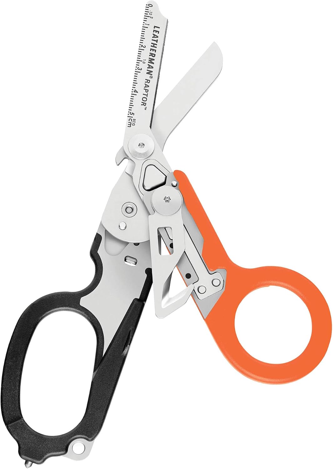LEATHERMAN, Raptor Response Emergency Shears with Strap Cutter and Glass Breaker, Black-Orange with MOLLE Compatible Holster (FFP)