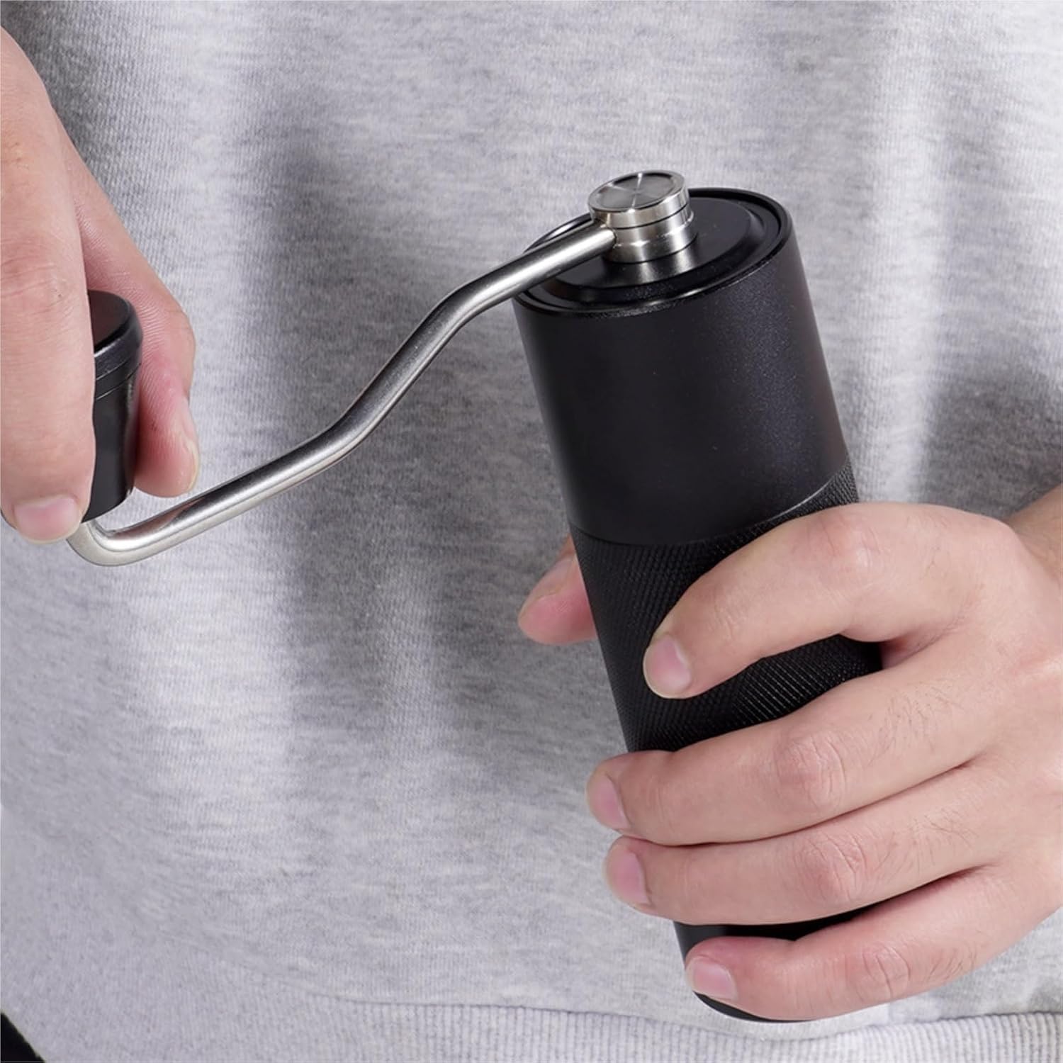 Coffee Grinder Hand Grinder Stainless Steel Grinding Core Aluminum Alloy Body Manual Coffee Grinder Portable Grinder Manual Coffee Grinder