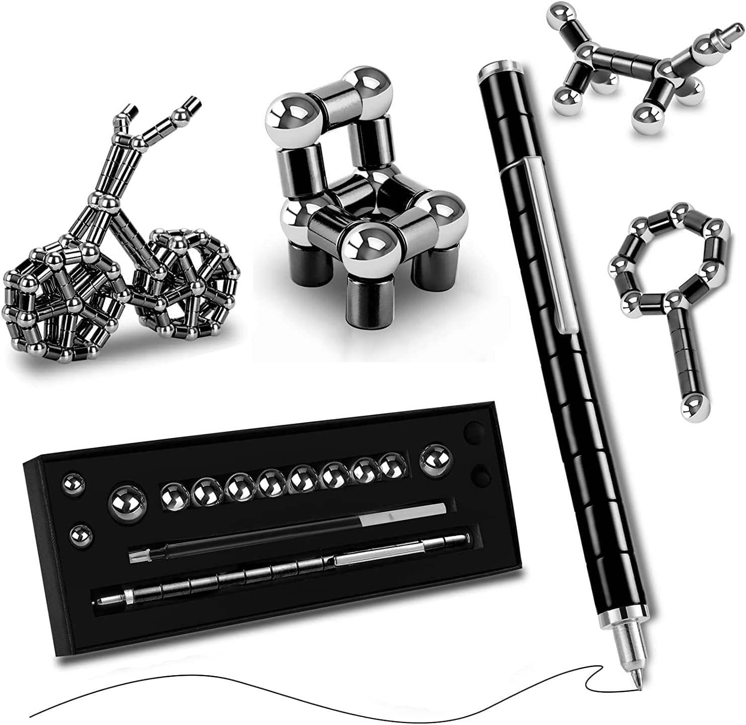 Magnetic Fidget Pen - Decompression Toy for 8-12 Year Old Teenage Boys, Kids or Friends - Novelty Magnetic Toy