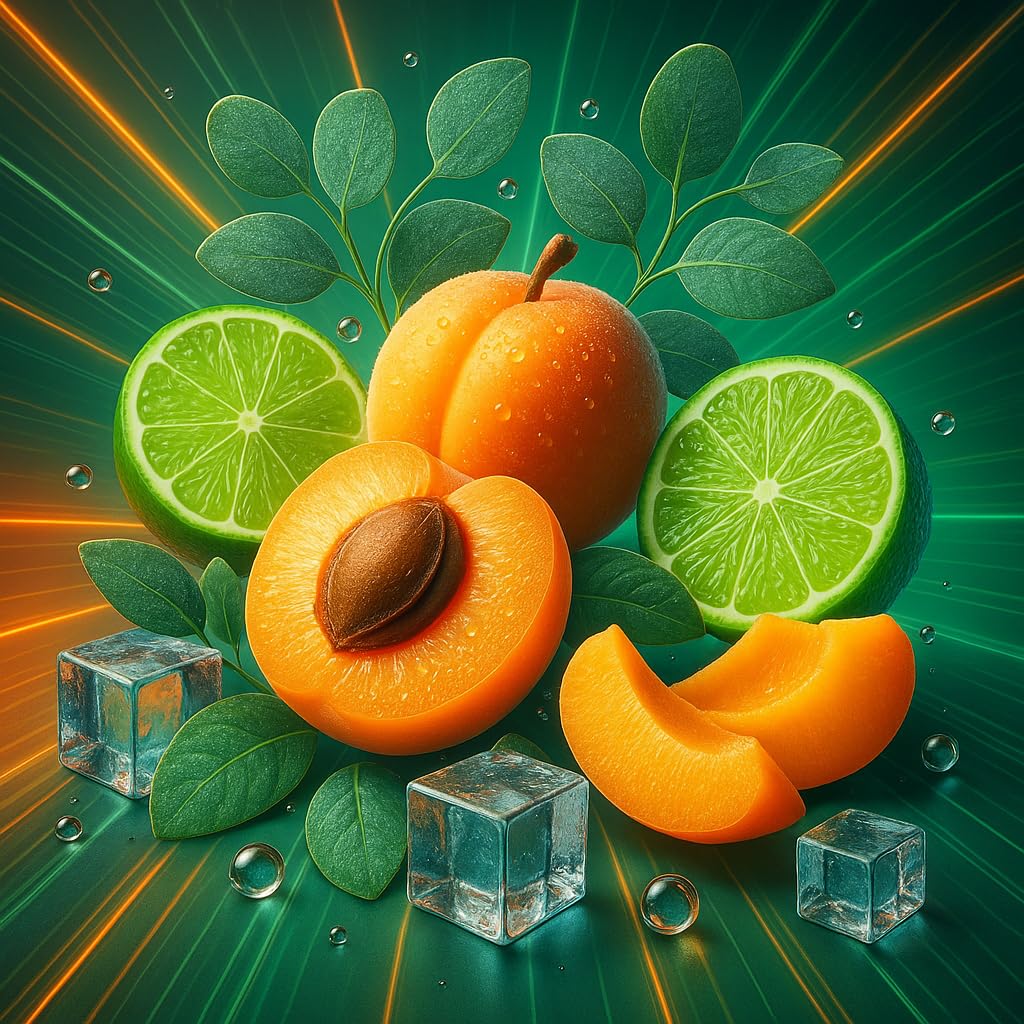 ApriCool – morela limonka eukaliptus Ice aromat koncentrat – Wegański – Sasami – 100ml