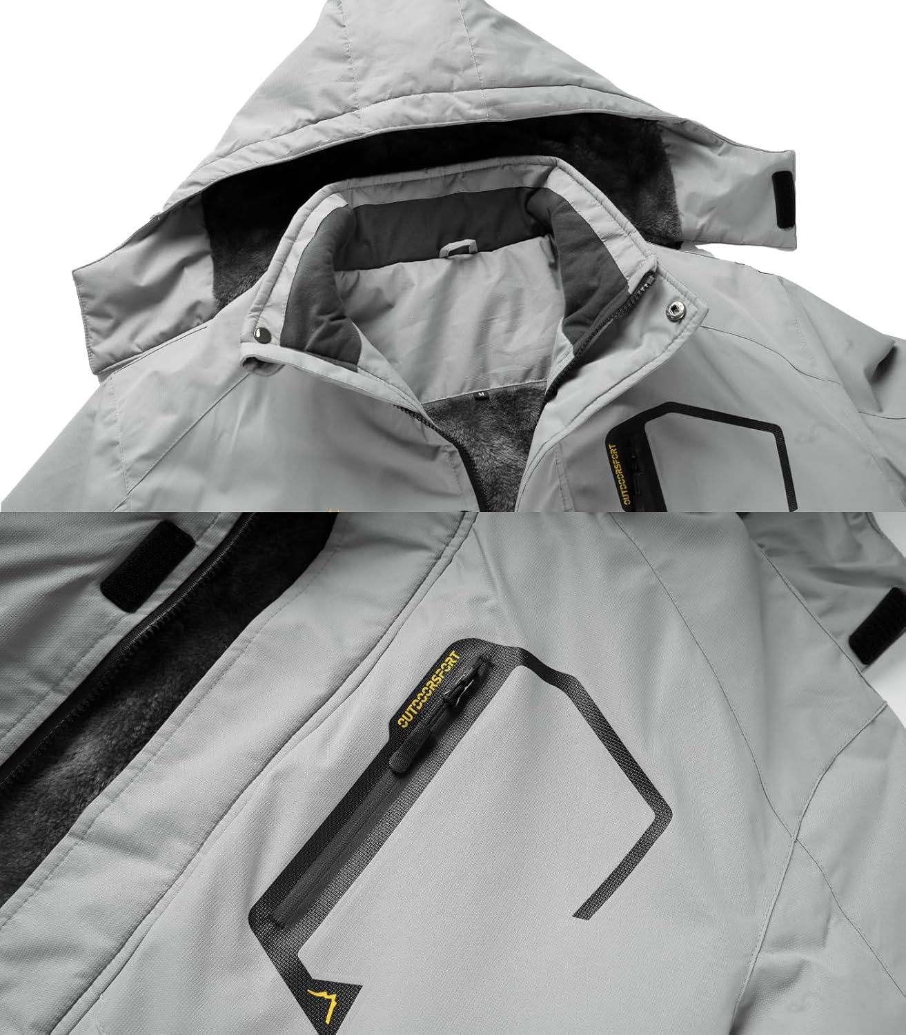 INVACHI Men’s Ski Jacket Waterproof Insulated Winter Snowboard Coat Hooded Cold Weather Outdoor Sports Snow Coat - Image 5