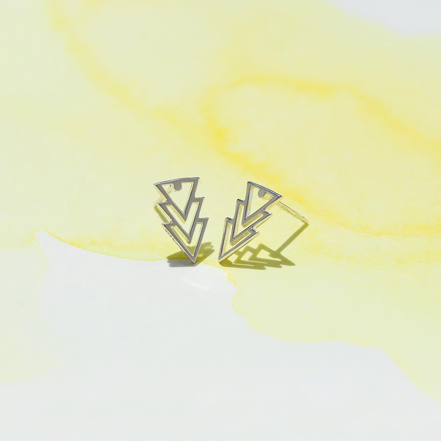 Boma Jewelry Sterling Silver Triangle Geometric Stud Earrings - Image 4