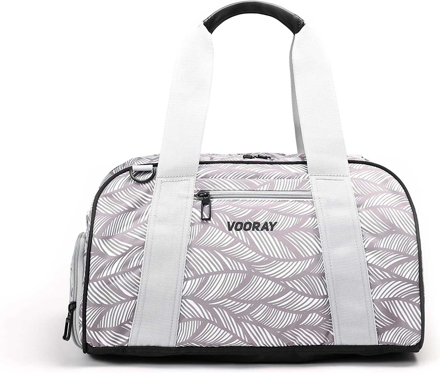 Vooray Burner 16" Compact Gym Bag with Shoe Pocket (Feather Gray)
