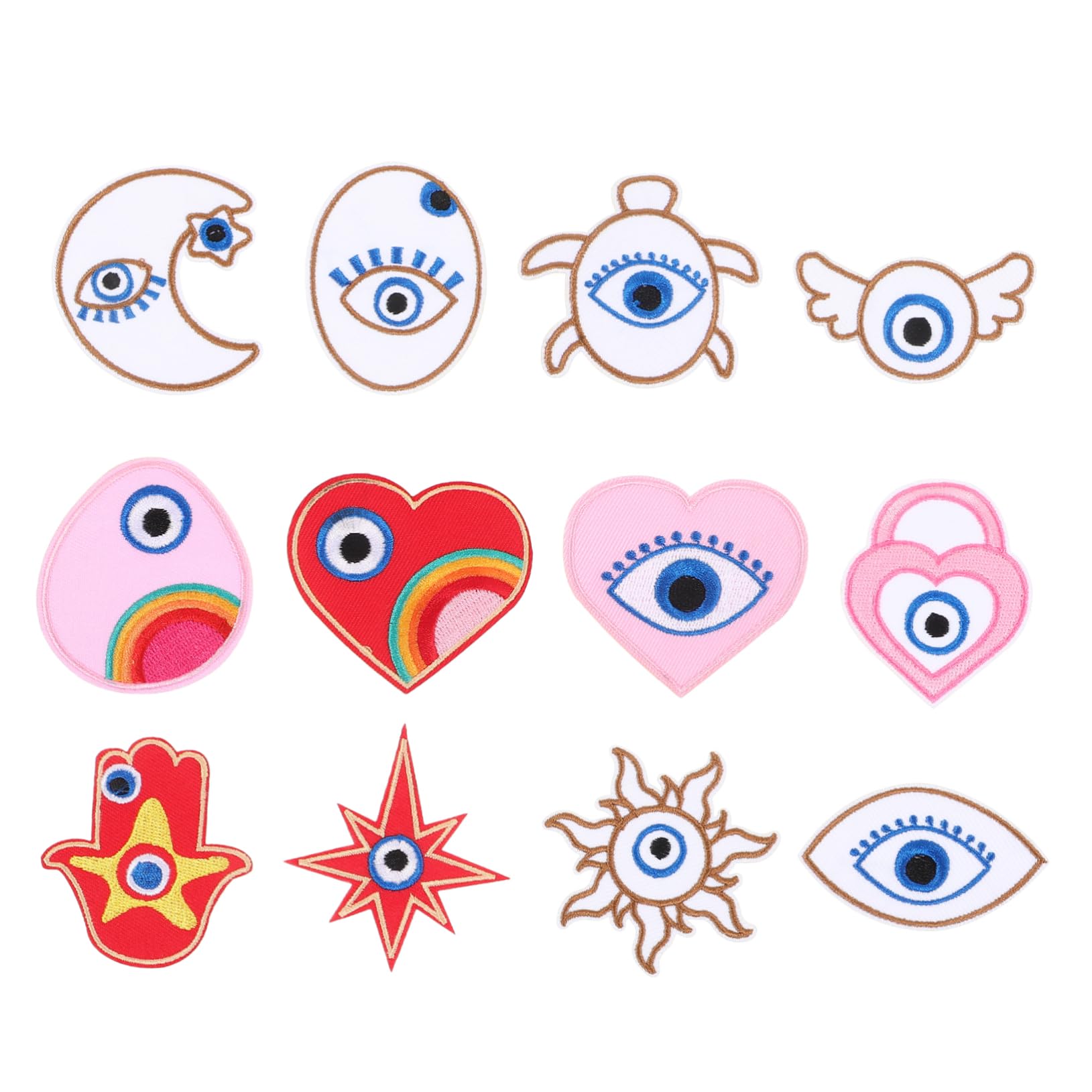 EXCEART 60pezzi Toppe Decorativa Per Abbigliamento Patches Ricamati Tema Cartone Per Riparazioni e Decorazioni Di Appliques Per Costumi e Moda
