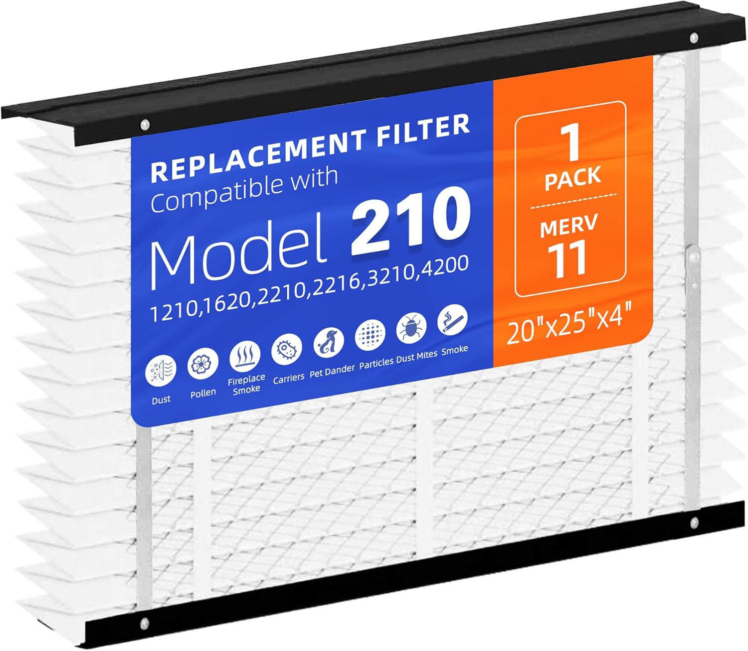 1 Pack 210 Replacement Filter,Compatible with AprilAire 210 Whole House Air Purifiers Models,1210,1620,2210,2216,3210,4200,MERV 11 HVAC Furnace Filter Replacement,20x25x4 Air Filter